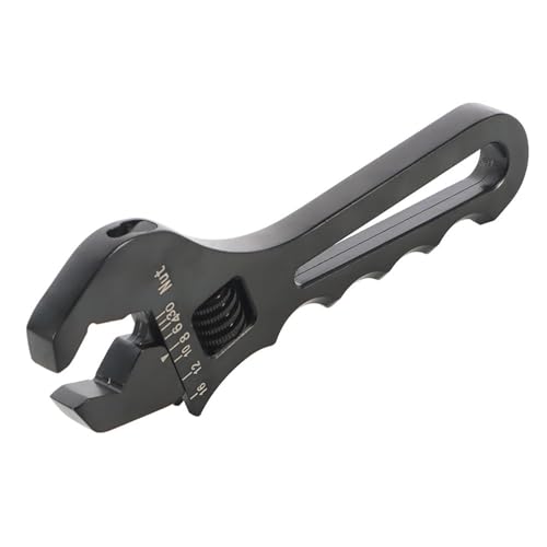 WFLNHB 3AN-16AN Adjustable Wrench Aluminum Tool Spanner for Hose End Fitting Black