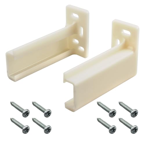 Drawer Track Back Plate Compatible with Prime-Line R 7265 | 3/8 in. x 1 in. ABS Hard Materials, Off-White (1 Pair)