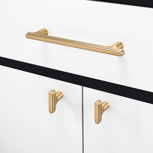 COTYKILEY 10 Pack 5 Inch(128mm) Champagne Copper Cabinet Handles Kitchen Cabinet Pulls Cabinet Door Handles Kitchen Cabinet Hardware - color: Champagne Copper, size: 5" Hole Center（128MM）