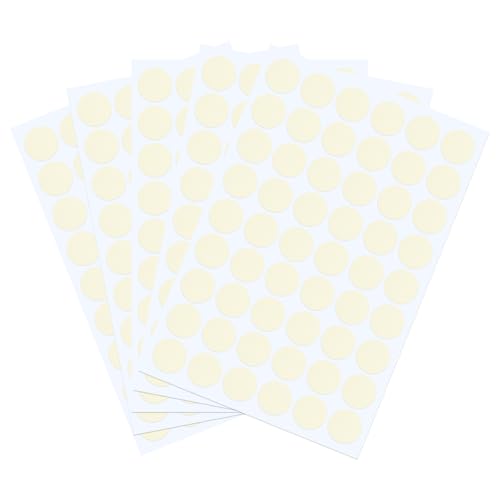 PATIKIL 270 Pieces Screw Hole Stickers, 5 Sheet Self-Adhesive Waterproof PVC Wood Grain Sticker for Screw Holes Wall Cabinets Desk Repairing, Linen Beige, 21mm/0.83 Inch - color: Linen Beige