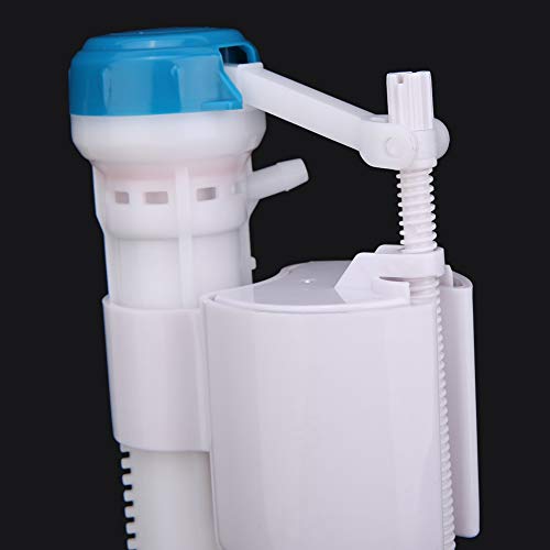 Dual Flush Toilet Fill Valve and Syphon Kit Universal G1/2 Push Button Cistern Valve for Bathroom Toilet Tank Repair Water Saving(4 points plastic pipe inlet valve)