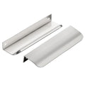 Brushed Nickel Cabinet Handles Finger Edge Pulls 5.9 Inch CC 10 Pack - color: Silver, size: 150mm/5.9" Overall Length