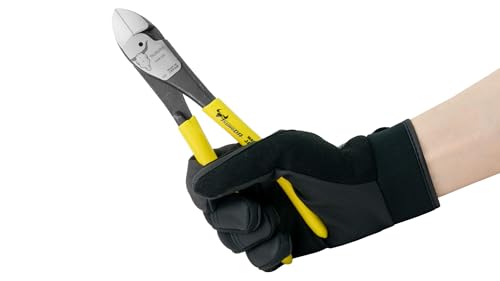 Tsunoda PKN-200, High-Leverage Heavy-Duty Diagonal Cutters, Wire Cutters, 8-Inch (200mm), Made in Japan - size: 8-inches PVC Dipped Handle