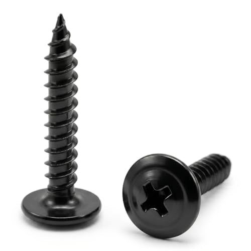 BCP Fasteners #8 x 1 Black Modified Truss Head Wood Screws, 100 Pack