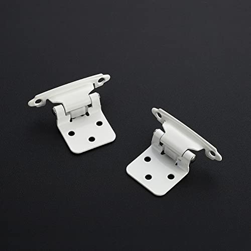 Ravinte White Cabinet Hinges, 1/2 Inch Overlay, 60 Pack (30 Pairs) - color: White