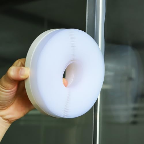 FOURGUN Silicone Weather Stripping Seal Door Tape 35 MM * 33FT Insulates Soundproofs Perfect for Door Frames Windows Bathroom Shower Glass Gaps Blocks Cold Air Rain - size: 1.38 x 396 in
