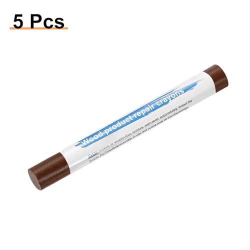 HARFINGTON 5pcs Wood Filler Sticks Wooden Wax Touch Up Furniture Repair Crayons for Scratch Hole Wood, Walnut B - color: Walnut B
