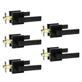 SUNTAI Privacy Door Lever Keyless Matte Black Interior Bathroom/Bedroom Handle Door Lockset,Reversible for Left Right Side Handed,5 Pack - size: 5
