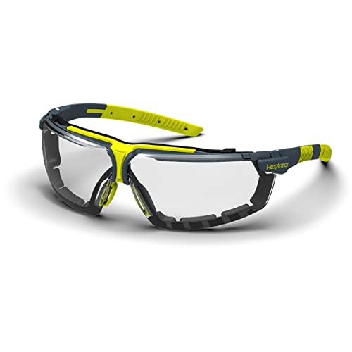 HexArmor VS300 Safety Glasses with Adjustable Side Arms Z87+ for Men and Women - color: Clear With Gasket / Anti Fog Anti Scratch