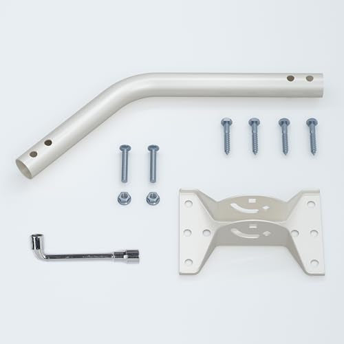CEKAY J-Pole Mount for Antenna & Weather Station, 1.25 x 16.55 in, White - size: 16.5"