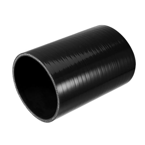 uxcell 4-Ply 4" ID 6" Length Reinforced Silicone Reducer Hose Black - size: 4" ID