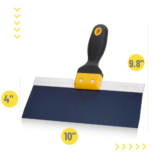 Bates- Taping Knife, 10 Inch, Blue Steel Drywall Taping Knife - size: 10 Inch