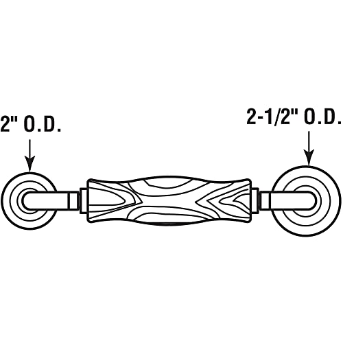 Prime-Line P 8058 2-1/2 In. x 2 In. Combo White Nylon Professional Rolling Tool (Single Pack) - size: 1-16/ in. x 3/32 in.