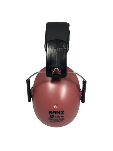BANZ Kidz Earmuffs 2 Years & Older - Loud Noise Cancelling, Size Adjustable - color: Maroon