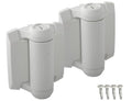 D&D TCA1S3WTS TruClose Regular Gate Hinge Square Metal Gates, White, 2 pcs. - color: White, size: Adjustable gate gap: 3/8”–7/8” gate frame to post