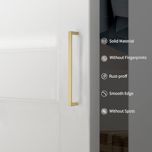 10 Pack 3 Inch(76mm) Gold Cabinet Pulls, Kitchen Hardware | Heavy-Duty Solid Zinc, Easy to Install, Good Scratch Resistance, Durability, Kitchen Cabinet Pulls for Drawers Dressers - color: Gold, size: 3"/76MM Hole Center, style: 10 Pack
