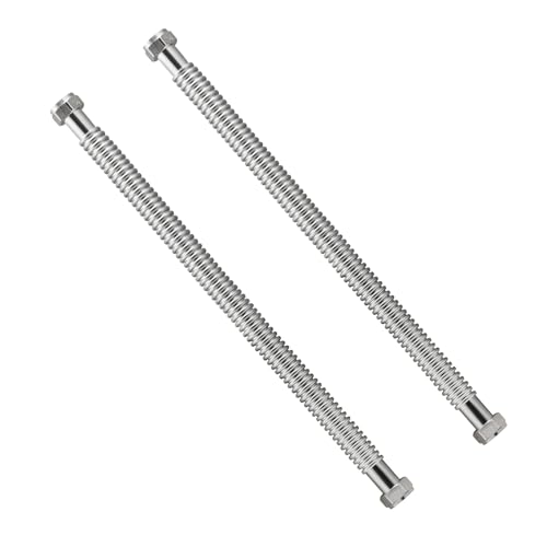24inch Stainless Steel Corrugated Water Heater Connector Flexible for Female Iron Water Pipes Fitting, 1" FIP x 1" FIP, 24" Length (2 Packs)… - style: 24"L / 1x1"FIP