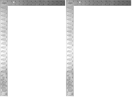 Johnson Level & Tool CS9 Steel Framing Square, 16" x 24", Silver, 1 Square (Pack of 2) - size: 16" x 24" (Pack of 2)