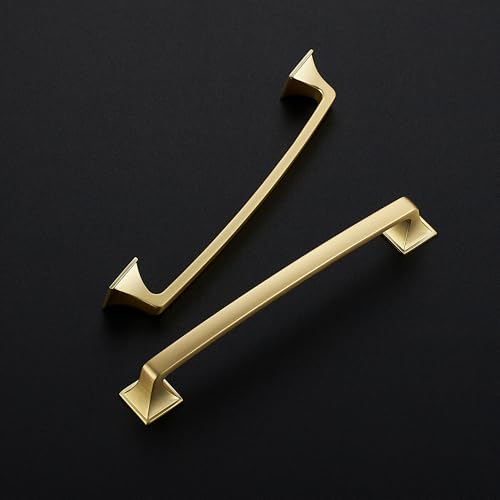 30 Pack Kitchen Cabinet Handles 6-1/4 Inch Brushed Brass Cabinet Pulls - color: Brushed Brass, size: 6-1/4 Inch Hole Centers