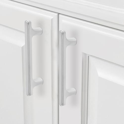 COTYKILEY 10 Pack 3 Inch(76mm) Brushed Satin Nickel Cabinet Handles Kitchen Cabinet Pulls Cabinet Door Handles Kitchen Cabinet Hardware Cupboard Drawer Pulls Dresser Handles - color: Brushed Satin Nickel, size: 3" Hole Center（76MM）