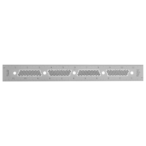 JessEm 12" Stainless Steel Ruler for Woodworking, Non-Slip Straight Edge