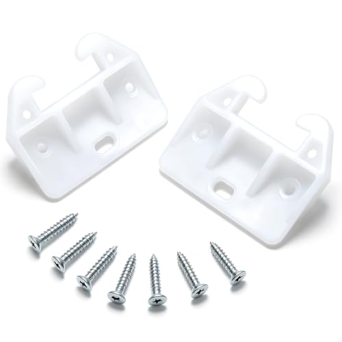 FDXGYH 10 Pcs Plastic Drawer Guides Drawer Track Guides Drawer Rail [White] - size: 58×41×16mm