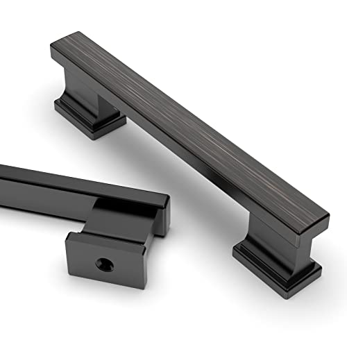 Asidrama 10 Pack 3.75 Inch(96mm) Oil Rubbed Bronze Kitchen Cabinet Handles, Cabinet Pulls Kitchen Cabinet Hardware for Cupboard Drawer Pulls - color: Oil Rubbed Bronze, size: 3.75" Hole Center, style: 10 Pack