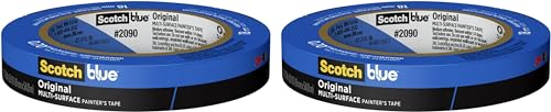 ScotchBlue Original Multi-Surface Painter's Tape, 0.70 Inches x 60 Yards, Blue, Paint Tape Protects Surfaces and Removes Easily, Multi-Surface Painting Tape for Indoor and Outdoor Use | Pack of 2 - size: Pack of 2