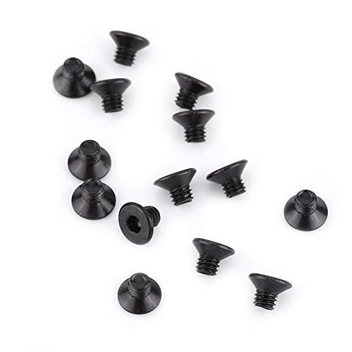 Flat Countersunk Head Socket Screws M3 Assortment Kit, 200Pcs Hex Drive Machine Screws with Storage Box (4-25mm Sizes)