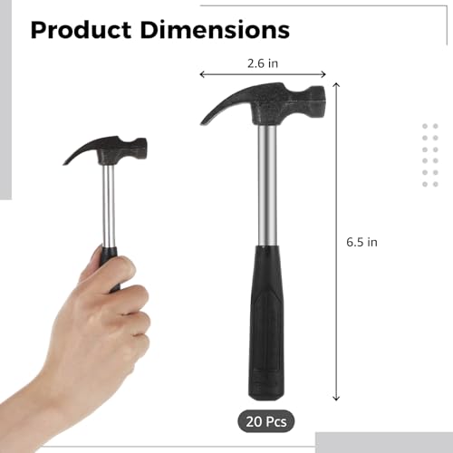 20 Pcs Mini Claw Hammers, Small Hammers for Little Ones