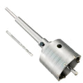 3-5/32" Concrete Hole Saw, 80mm Tungsten Steel Core Bit for Cinder Block, Brick, Rock, Plank Walls for Pipes or mini Split Lines, with SDS Plus Shank and 2 Center Positioning Drill Bits. - size: 3-5/32"