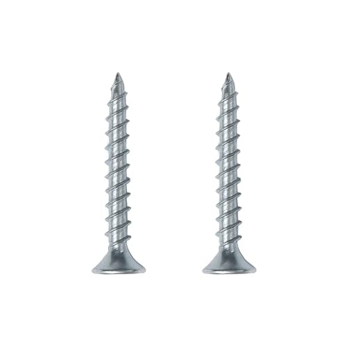 M3.5×25mm Wood Screw 120PCS Silver Drywall Screws Flat Head Phillips Drive Screws Set Zinc Plated Coarse Thread Ideal for Furniture, DIY & Home Repair - size: 25mm-270pcs