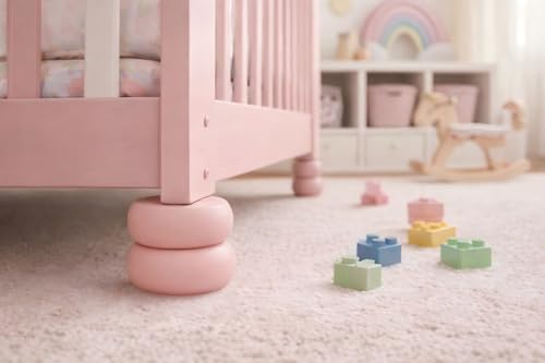 1 Inch Unfinished Wood Bun Furniture Legs Set of 4 - size: 1.18" height *3.15 " diameter