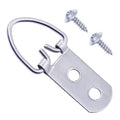 Heavy Duty D Ring Picture Hangers with Screws, Large Wide D-Ring Picture Hanging Hardware, 40 Pcs 2 Holes Picture Hooks for Paintings, Mirror, Clock, Decoration, Artwork Picture Frame - size: 40 Pcs Double Holes