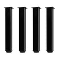 QLLY 14 Inch Adjustable Metal Coffee Table Legs, Heavy Duty Square Furniture Legs with 1” Leveling Feet for Ottoman, Bench, End Table and Sofa Replacement, Set of 4 (Black) - color: Black, size: 14 inch