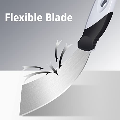 Mister Rui 2" Stainless Putty Knife & Paint Scraper for Wood, Hammer End