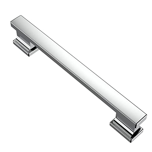 Alzassbg Polished Chrome Cabinet Pulls and Handles 10 Pack, AL3061CP - color: Polished Chrome, size: 5" Hole Center