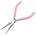 Small Needle Nose Pliers Serrated Jaw 5.3 Inches Extra Long Nose Pliers with Teeth Mini Precision Jewelry Plier for Bending Wire and Small Object Gripping Jewelry Making Tools with Spring - style: Needle Nose Pliers Serrated Jaws