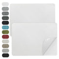 WILDREEDS 2 Pcs 8 x11 Inch Linen Repair Patches, Self-Adhesive Fabric Patch for Sofas, Couch, Furniture,Tote Bags, Car Seats (White) - color: White