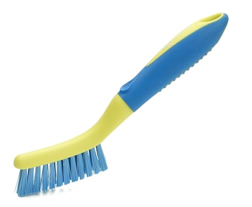 Scrub Brush Set for Bathroom Kitchen Bathtub Toilet Deep Cleaning Brush Tools All Purpose Cleaner Sponge Scrubbing Brushes with Ergonomic Handle, 4-Piece