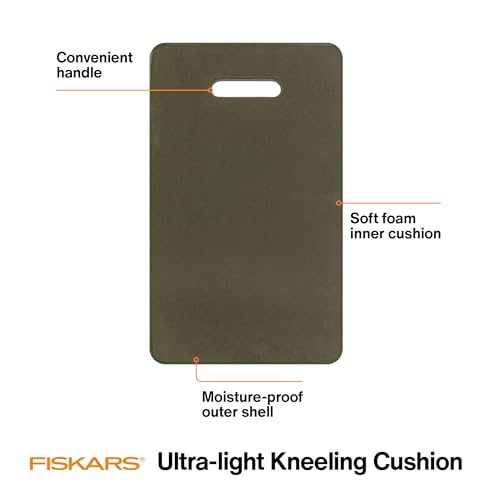 Fiskars 11" x 18" Garden Kneeling Pad, Foam Knee Cushion with Handle, Green | Thick & Lightweight EVA Foam, Moisture and Rip Resistant for Gardening, Cleaning, or Construction - size: 1 Count (Pack of 1)