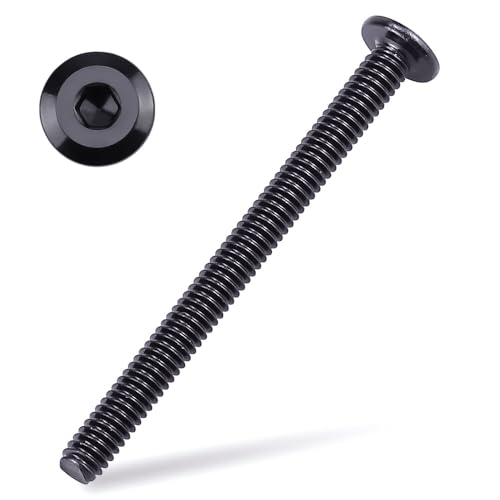 1/4-20 x 3-1/2" Black Hex Socket Head Cap Screws, 304 Stainless Steel 18-8, Furniture Bolts, Connector Screws, Black Coated, Full Thread, 25 PCS - size: 1/4-20 x 3-1/2"