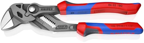 KNIPEX Tools 86 02 180 Pliers Wrench, Black Finish Comfort Grip, 7.25-Inch - style: 7.25-Inch Comfort Grip, Black Finish