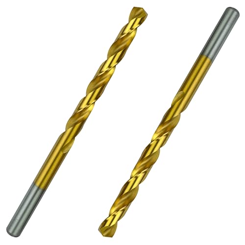 Greycore Tools 3/8 Inch x 6 Inch Cobalt Aircraft Extension Bit – 2 Pack M35 Cobalt Drill Bit, Industrial Titanium Coating – Drill Bits for Steel, Hard Metal, Cast Iron, Wood, Plastic (3/8" x 6") - size: 3/8" x 6", style: 6" Length