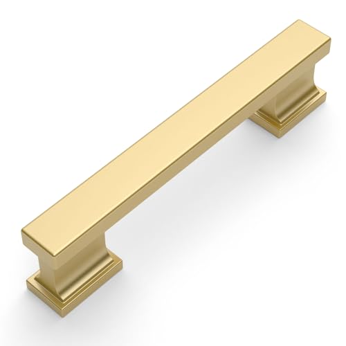 Amerdeco 10 Pack Brushed Gold Cabinet Pulls 3-3/4" - color: Brushed Gold, size: 3.75" hole center