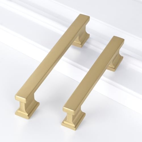 COTYKILEY 10 Pack 5 Inch(128mm) Champagne Bronze Cabinet Handles Gold Kitchen Cabinet Pulls Cabinet Door Handles Kitchen Cabinet Hardware - color: Champagne Bronze, size: 5" Hole Center（128MM）