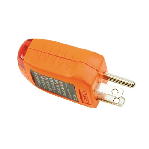 Klein Tools RT110 Outlet Tester, AC Electrical Receptacle Tester for North American Outlets - size: Receptacle Tester