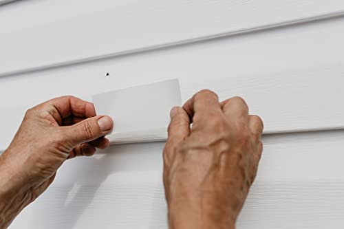 Mendyl Vinyl and Stucco Siding Repair Kit - Cover Any Cracks Holes or Blemishes - White Durable Self-Adhesive Paintable Vinyl Siding Patch Cut to Fit and Cover Any Cracks - 2 Patches (2)