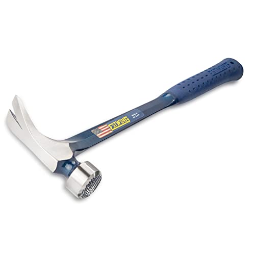 ESTWING Framing Hammer, 25 oz Milled Face, Shock Reduction Grip, E3-25SM - style: Milled Face