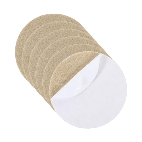 uxcell 6Pcs Lamp Base Felt, 2 Inch Dia 2mm Thick Adhesive Round Soft Felt Furniture Pads, Non-Slip Anti-Scratch Backed for Reading Light Table Lamp DIY Craft, Beige - color: Beige, size: 2 inch